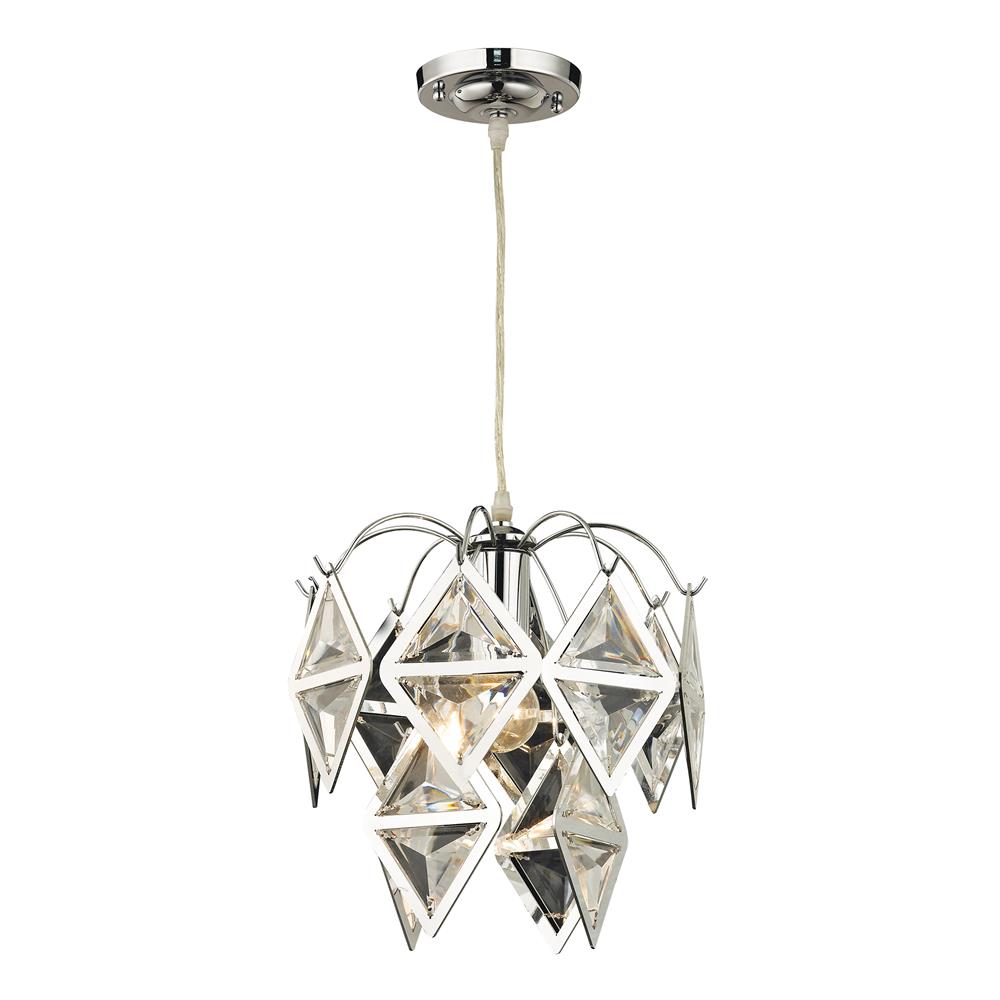 ELK Lighting 144-037 Pendant In Clear And Chrome in CLEAR